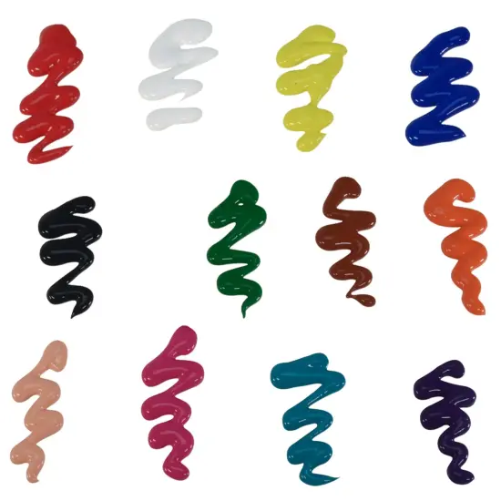 Sax Versatemp Liquid Tempera Paint, 1 Pint Bottles, Assorted Colors, Set of 12 {6}