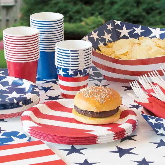 Stars & Stripes 7" Paper Plates - 8ct {3}