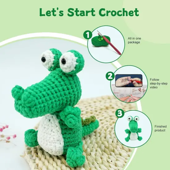 Crocodile Crochet Kit for Beginners {3}