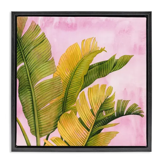 Stupell Industries Tropical Banana Leaves Floating Frame By Grace Popp {1}