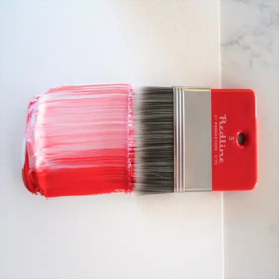 Princeton Series 6700 Redline Synthetic Brush-Short Handle Flat 3" {4}