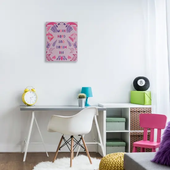 Stupell Industries Work Hard Dream Big Canvas Design by Julia Frost {2}