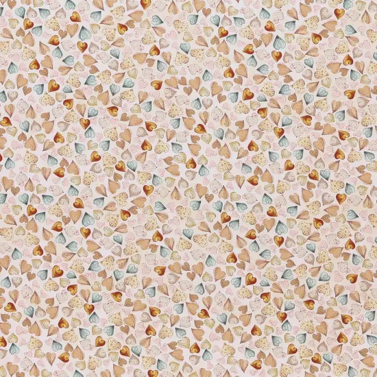 Mook Fabrics Safari Buddies Cotton Fabric [45in. Wide] - By The Yard Hearts Multi {1}