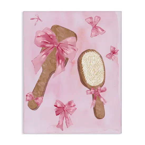 Stupell Industries Lovely Pink Hairbrushes Canvas Design by Ziwei Li {1}