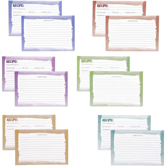 Juvale Wood Recipe Organization Box with Cards and Dividers Brown {7}