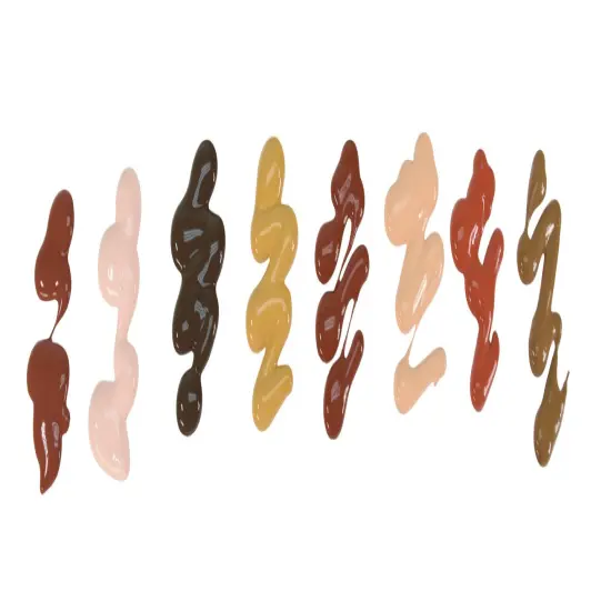 School Smart Washable Tempera Paints, Assorted Multi-Ethnic Colors, Pint Set of 8 {4}