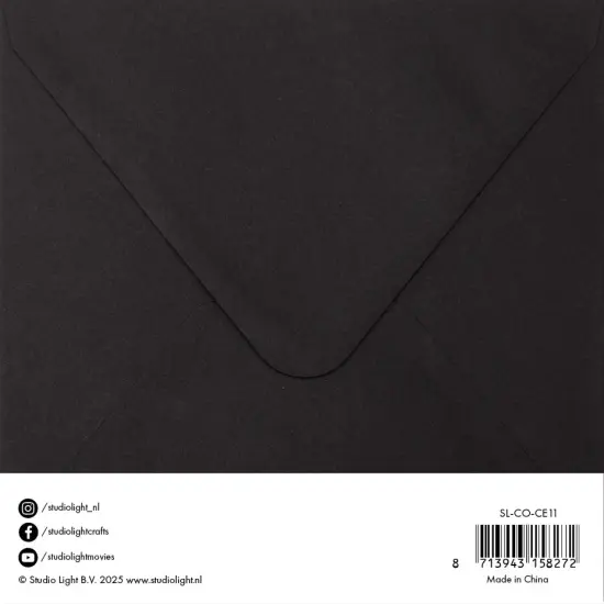 Studio Light Consumables 6"X6" Cards & Envelopes 20/Pkg-Nr. 11 Black {3}
