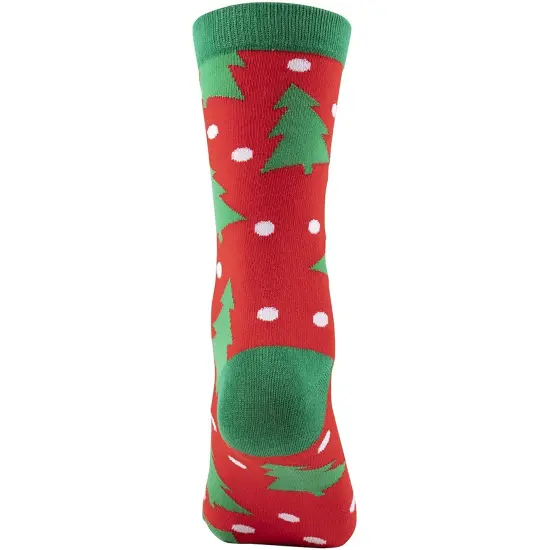 2 Pairs Christmas Socks for Men and Women, Fun Gift Set, Xmas Holiday Party Novelty Gifts, Unisex, One Size (Cute Christmas Tree) Multicolor {5}