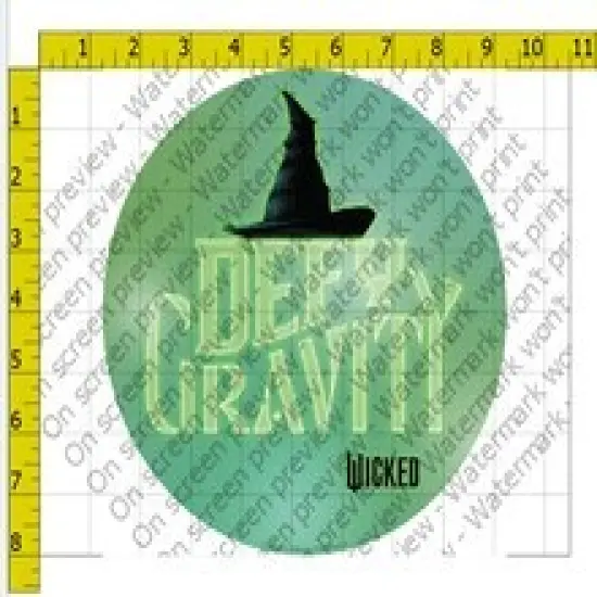 Wicked Devying Gravity Edible Cake Topper 7.5in Round {2}