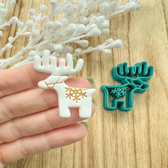 FOLK REINDEER ANTLERS | CHRISTMAS | CLAY CUTTERS {3}