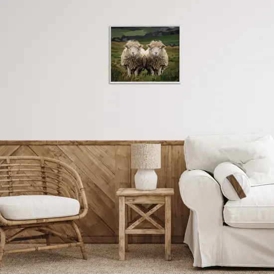 Stupell Industries Twin Sheep in Pasture Framed Giclee By Amelia Noyes {2}