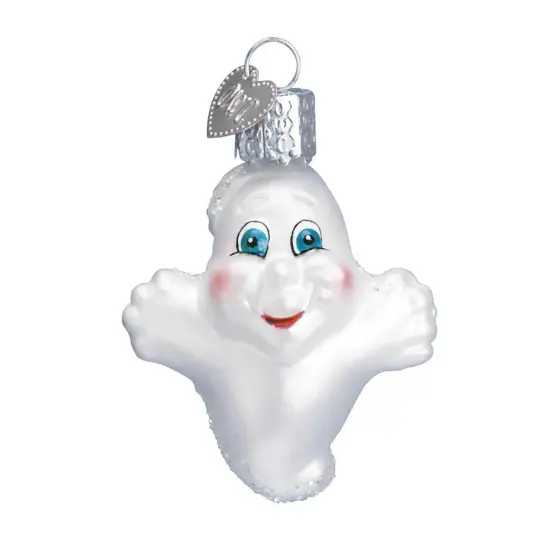 Old World Christmas 2.25 In Miniature Ghost Halloween Tree Ornament , Halloween White {1}
