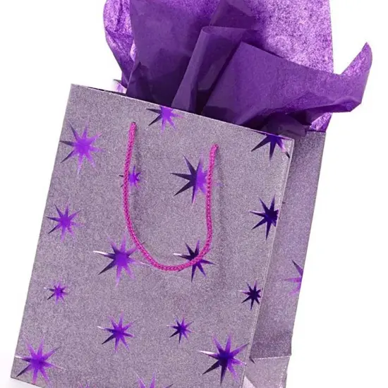 Trendy Metallic Star Tote 7.88" x 4.5" x 9.75" {5}