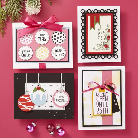 Spellbinders Press Plates & Die Set By Lisa Horton-Festive Circle Sentiments {5}