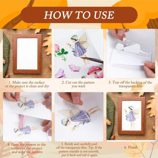 Fall Rub on Transfers for Crafts - 16 Sheets {2}