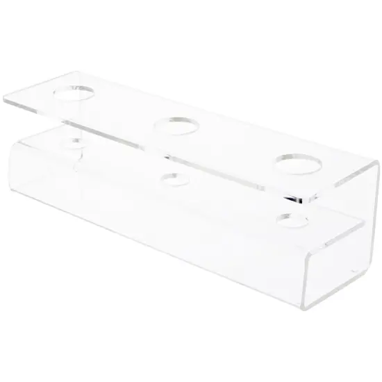 Plymor Clear Acrylic Ice Cream Cone Holder Riser, 4" H x 13.5" W x 4" D (Fits 3 Sugar Cones) {2}