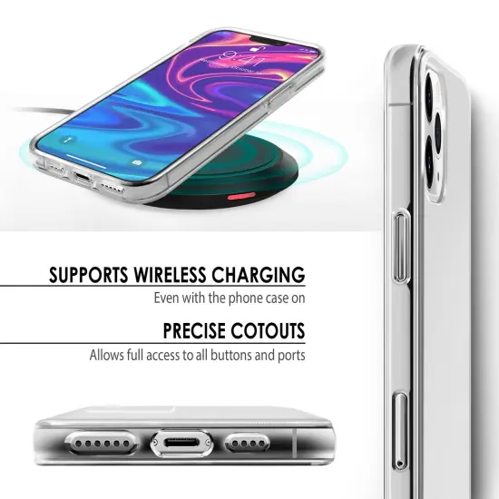 Crystal Clear Case For iPhone 12 Pro Max (6.7 inch), Ultra Slim Fit Thin Soft TPU Shockproof Protective Rubber Cover Clear, by Insten {3}