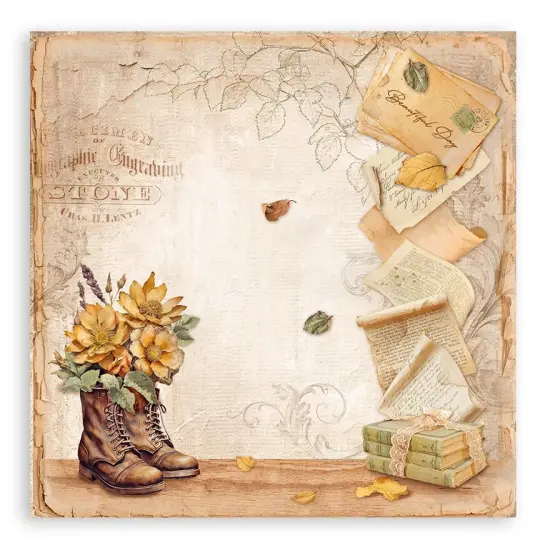 Stamperia Single-Sided Paper Pad 12"X12" 22/Pkg-Golden Harmony {6}