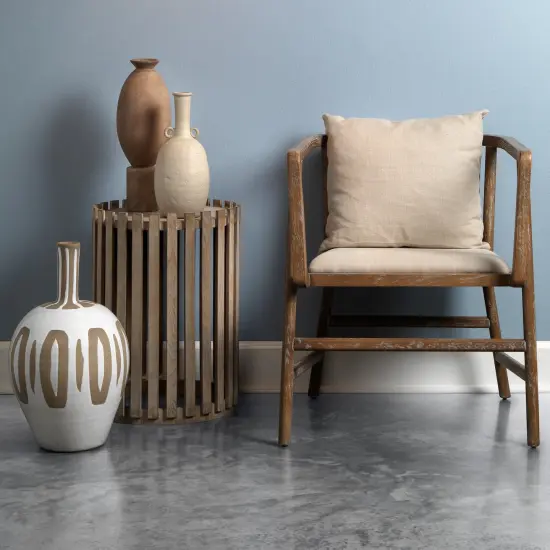 Jamie Young Company Solid Handcrafted Ceramic Vase - 15.75" - Brown {7}