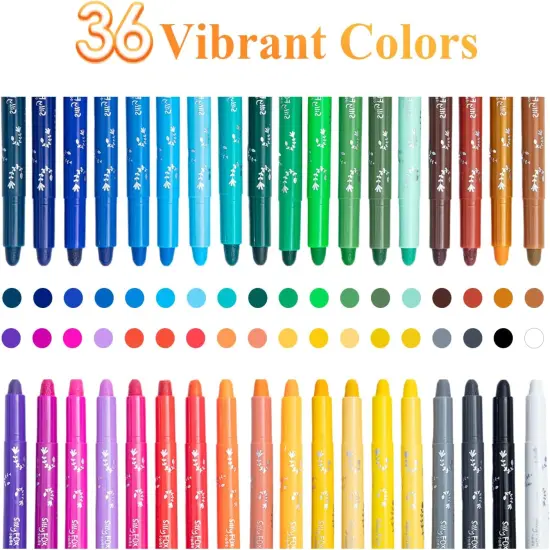36 Colors Solid Tempera Paint Sticks for Kids, Washable Paint Sticks for Kids, Non-toxic, Quick Drying, Works Great on Paper Wood Glass Ceramic Canvas, Paint for Kids and Toddlers {2}