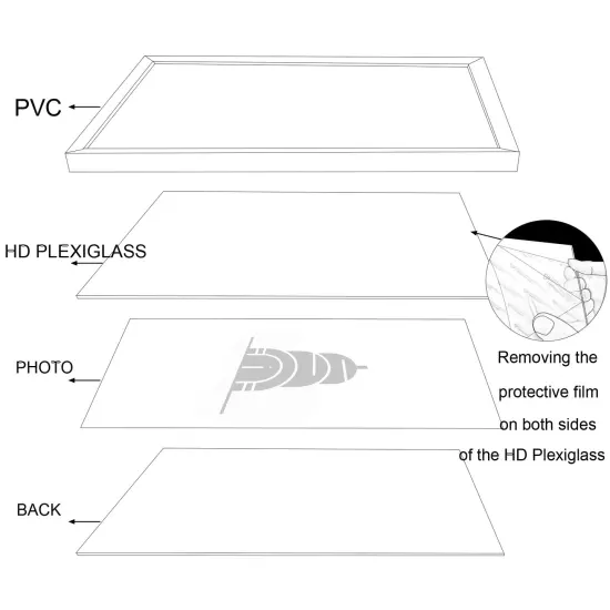 8x10 Picture Frame Wall Hanging Photo Frame, Black, 5 Pack {4}