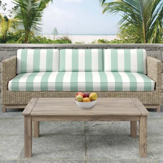 Pool - Aqua & Teal Stripe Upholstery Fabric 54 Inches" {3}