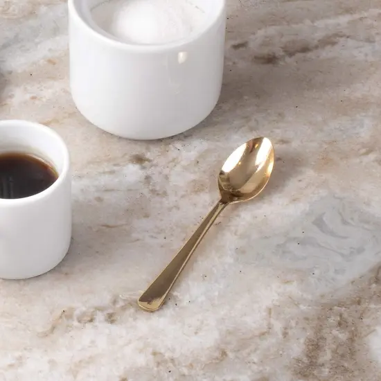 Fino 4.5-Inch Gold Plated Demi Spoon {5}