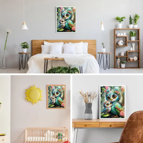 DIY 5D Owls Diamond Art Painting Kit {3}