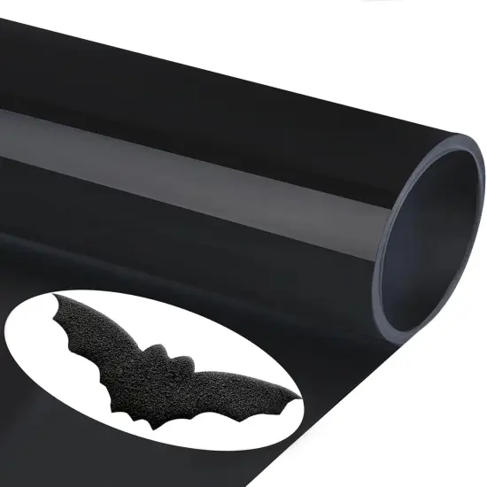 12x6' 3D Puff Heat Transfer Vinyl Black {1}