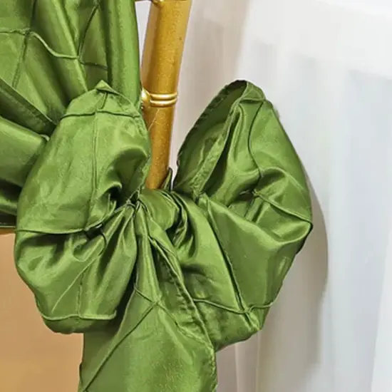 10 Pieces Classic Navy Blue Pintuck Taffeta Chair Sashes 9.5 x 108 Inches {4}