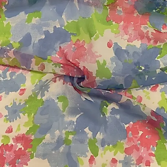 1 Yard White or Blue or Red Chiffon Fabric Lightweight Sheer Polyester for Apparel & Crafts, 56/58" Wide {1}