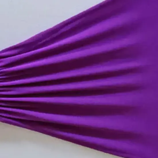 10 Pieces Purple Ruffled Spandex Chair Bands for Stylish Party Seating 8x13 inches {5}