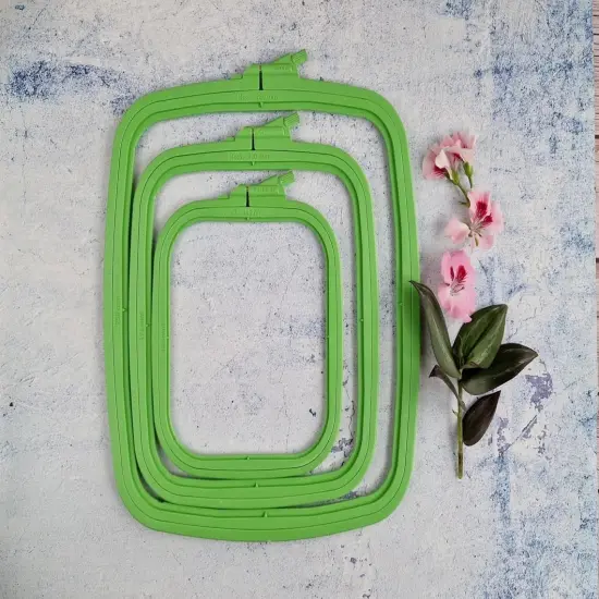 Plastic Square Hoop Nurge 170-14 Green {4}