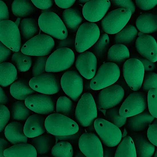 John Bead 114pcs 6x9mm Czech Glass White Alabaster Velvet Drop Bead Strands Irish Green {1}