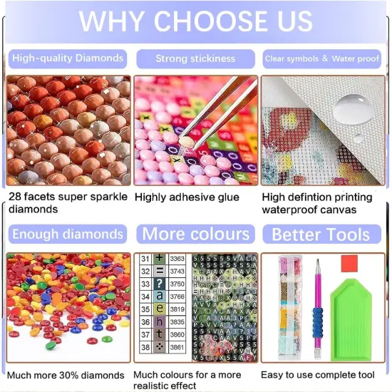 Mushroom Diamond Painting Kit &ndash; 12&times;16 inch {3}