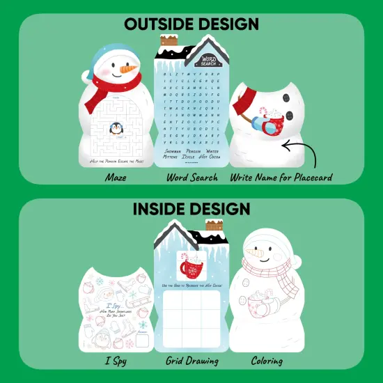 Big Dot of Happiness Snowman Activity Books, Holiday Games for Kids,&nbsp;5-in-1 Holiday Game Bundle, Set of 10 {5}