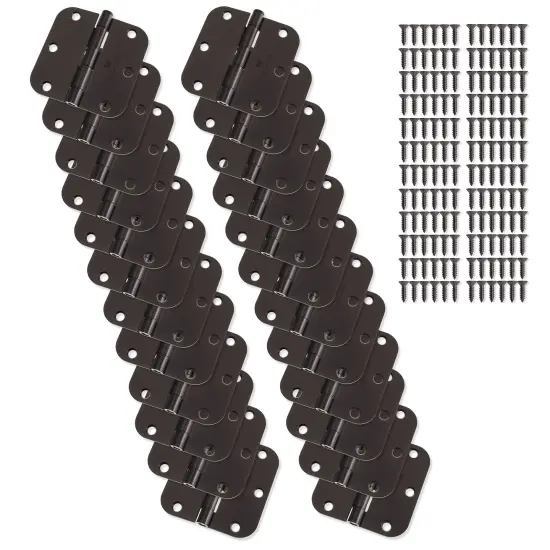 Cauldham Heavy-Duty 3-1/2" Interior Door Hinges with 5/8" Radius Corners - Oil Rubbed Bronze {2}