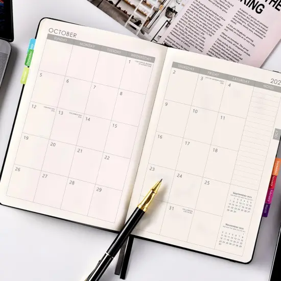 2025-2026 Planner - Academic Planner 2025-2026, 12-Months 25-26 Planners Weekly and Monthly, Jul. 2025 - Jun. 2026, 5.75" x 8.25", Saffiano Leather with Thick Paper, Back Pocket with 40 Notes Pages {6}