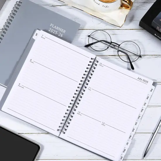 2025-2026 Planner - Jul 2025 - Jun 2026, 2025-2026 Planner Weekly and Monthly, 6.25" &times; 8.3", Tabs, Inner Pocket, Strong Twin-Wire Binding, Improving Your Time Management Skill {4}