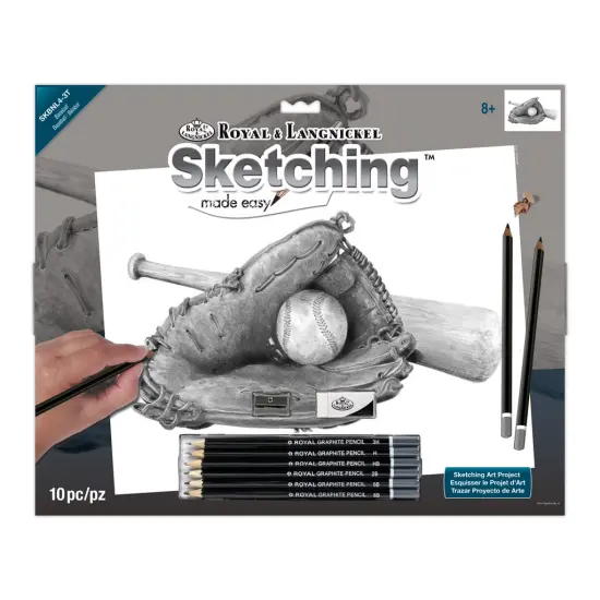 SKBNL4 | Sketching Made Easy&trade; Baseball 10pc 11.25" x 15.375" Sketching Art Project {1}