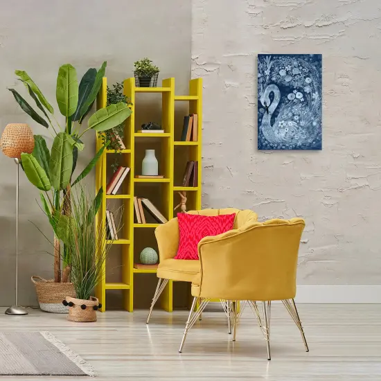 Stupell Industries Swirling Florals Swan Canvas Design by Kay Widdowson {2}