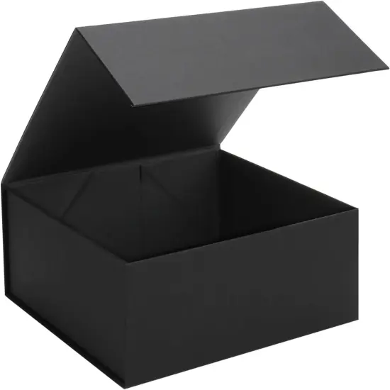 Black Gift Box with Lids for Presents, 7.8 x 7 x 3.1 Inch, Groomsmen Bridesmaid Proposal Gift Boxes with Magnetic Closure {1}
