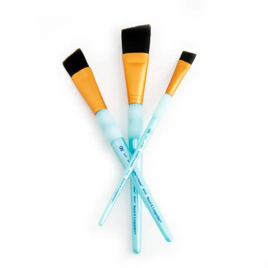 RCC 254 | Crafter's Choice&trade; 3pc Black Taklon Angular Brush Set {5}