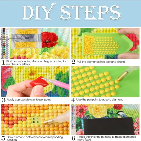 5D Diamond Painting Kits for Adults Full Drill Love Birds Diamond Art Kits Diamond Dots Beginners Craft Kits for Home Wall Decor Gifts {5}