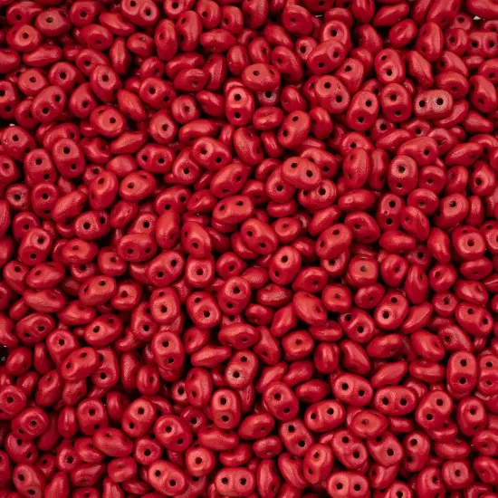 Matubo 2-Hole Czech Glass Crystal Alucolour Superduo Beads, 100g Scarlet Red {1}