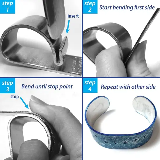 The Beadsmith EZ Bender - Metal Elements - Made of Hardened Steel - 7 x 1 x 1.25 inches - Tool for Making Cuff Bracelets - Create Perfectly Curved Bracelets Without a Mallet {2}