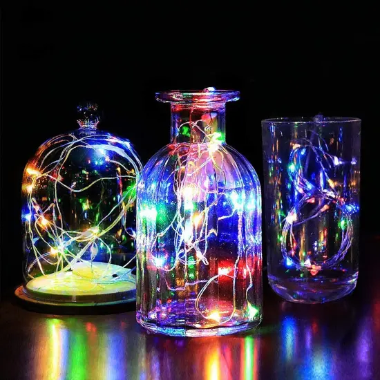 DAYLIGHTIR 2 Pack Total 200 LED Solar Powered Copper Wire String Lights Outdoor, Waterproof, 8 Modes Fairy Lights for Garden, Patio, Party, Yard, Christmas (Multicolor) {3}