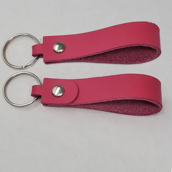 Blank Leather Keychains &ndash; DIY Engraving Kit, Pack of 10 (&frac34;" x 4.5") Blush Pink {6}