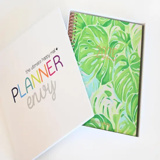 2025 Planner - Horizontal Layout, Spiral Bound - "Tropical Greens" (#111) {2}