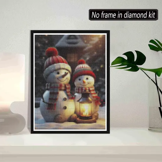5D Diamond Art Kits for Adults Christmas - DIY Diamond Painting Snowman (12x16 inch) {2}